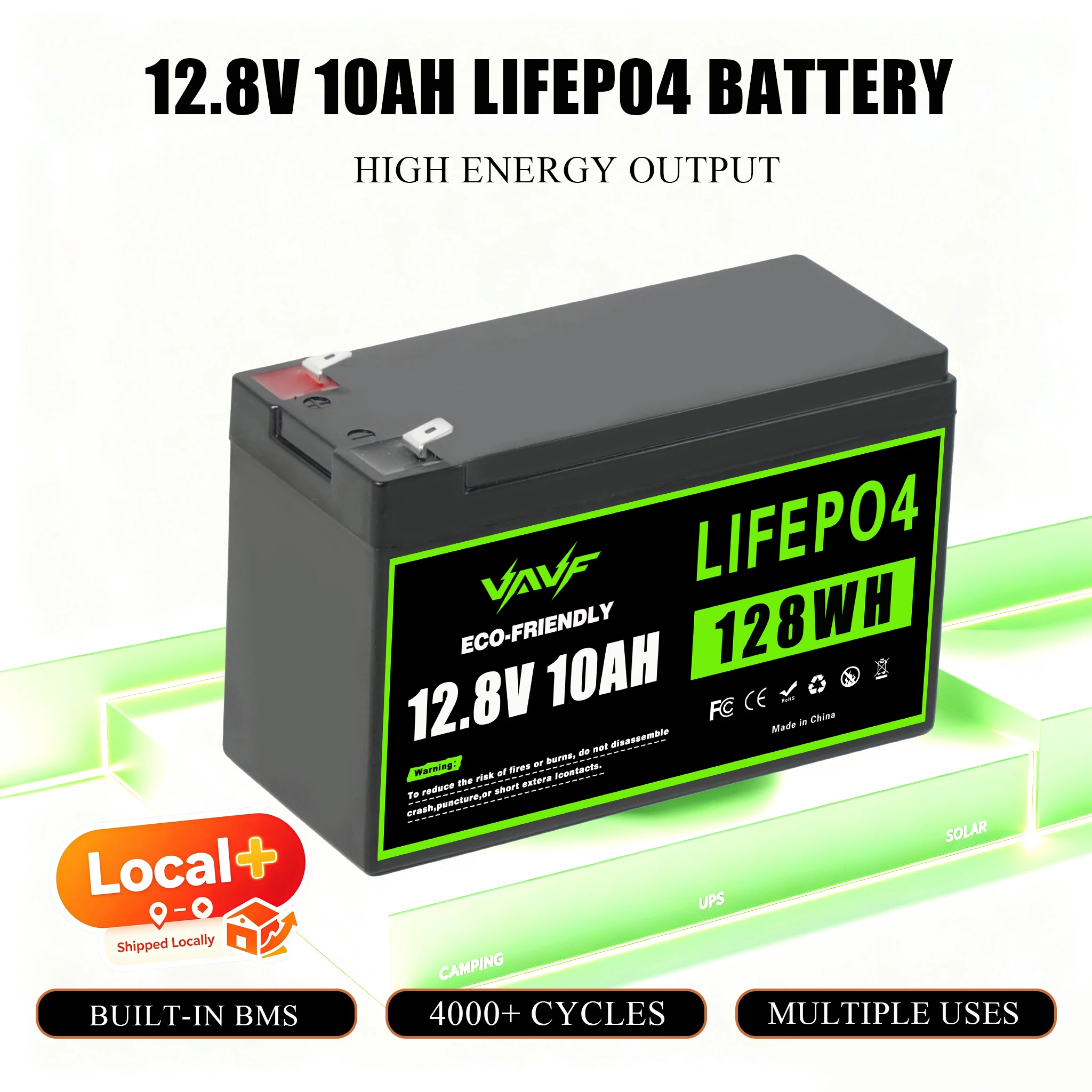 12V LiFePO4 10000mAh Akku-Pack, Versand aus dem europäischen Lager für Solarenergie-Speicherung, Wohnmobil, Fischerboot, Überwachungskamera, LED-Licht, USV-Stromversorgung