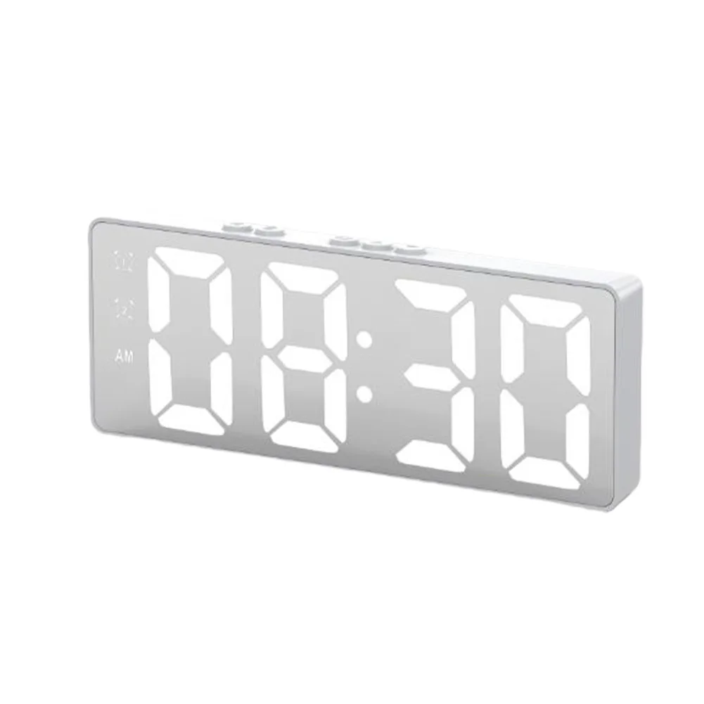 LED Digital Alarm Clock with Dual Alarms and Indoor Temperature Reading Supports USB Power Supply and for aaa Battery Backup