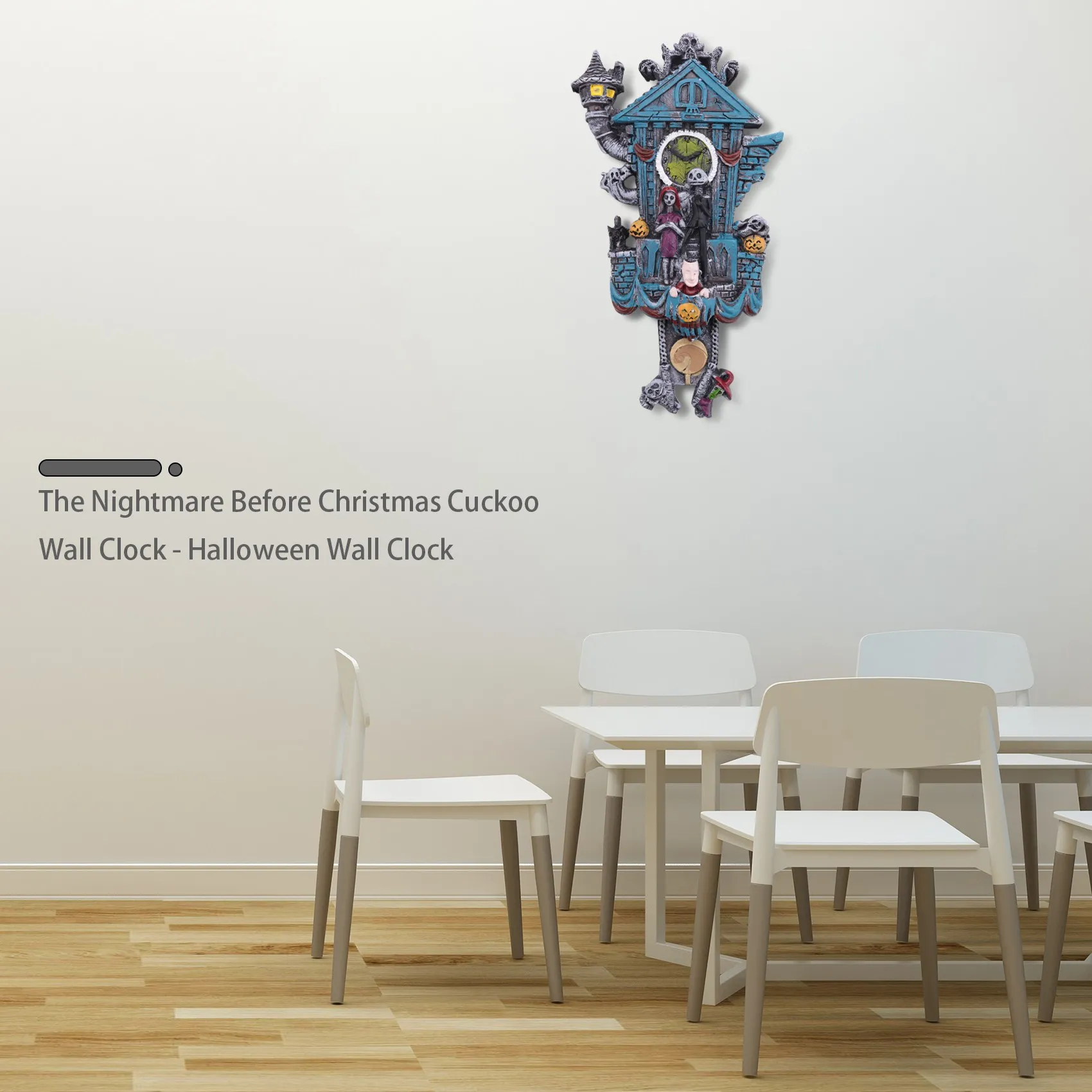 할로윈 벽시계, 크리스마스 벽시계, 할로윈 장식품, 송진 공예 조각상