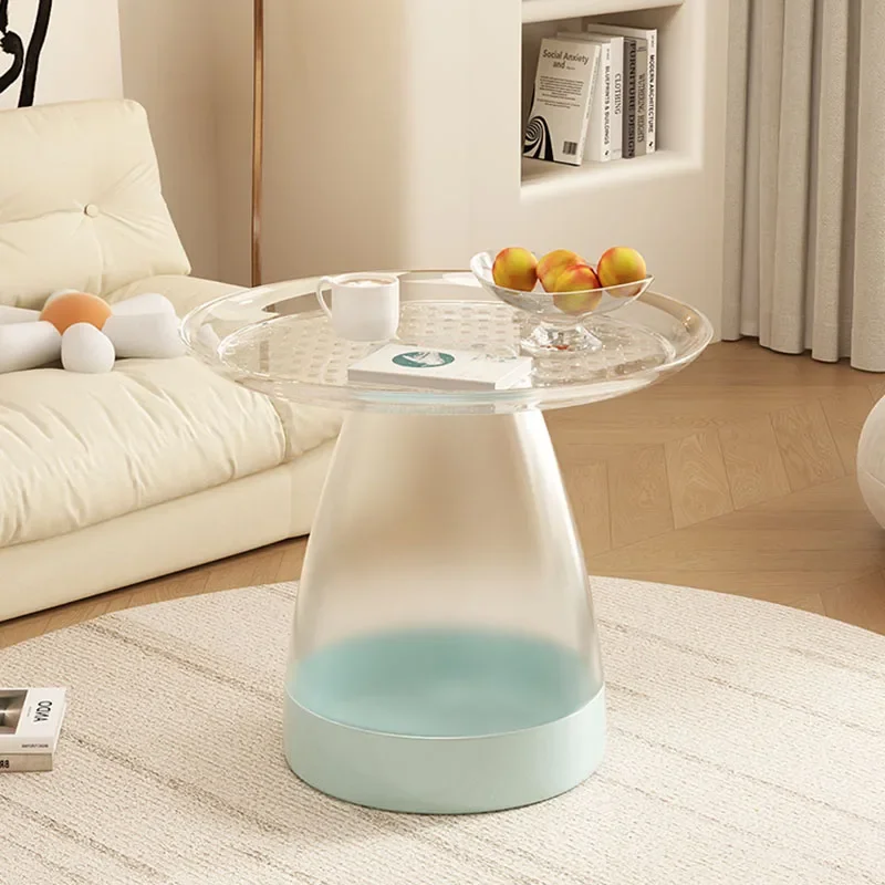 Petites Tables Basses Rondes et Colorées en Plastique, Mobilier de Maison, Style Nordique, Esthétique