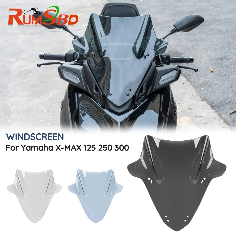 

Motorcycle Windscreen Windshield Airflow Deflector Front Screen Wind Shield For Yamaha XMAX X MAX X-MAX 125 250 300 2023 2024