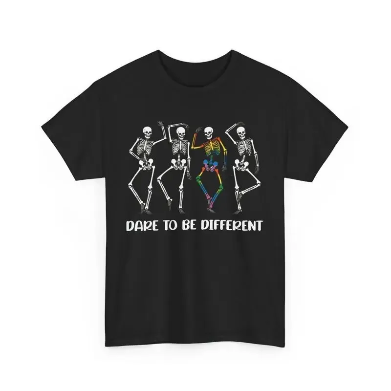 Lgbt Skeleton Pride T Shirt Cotton Rainbow Lgbtq