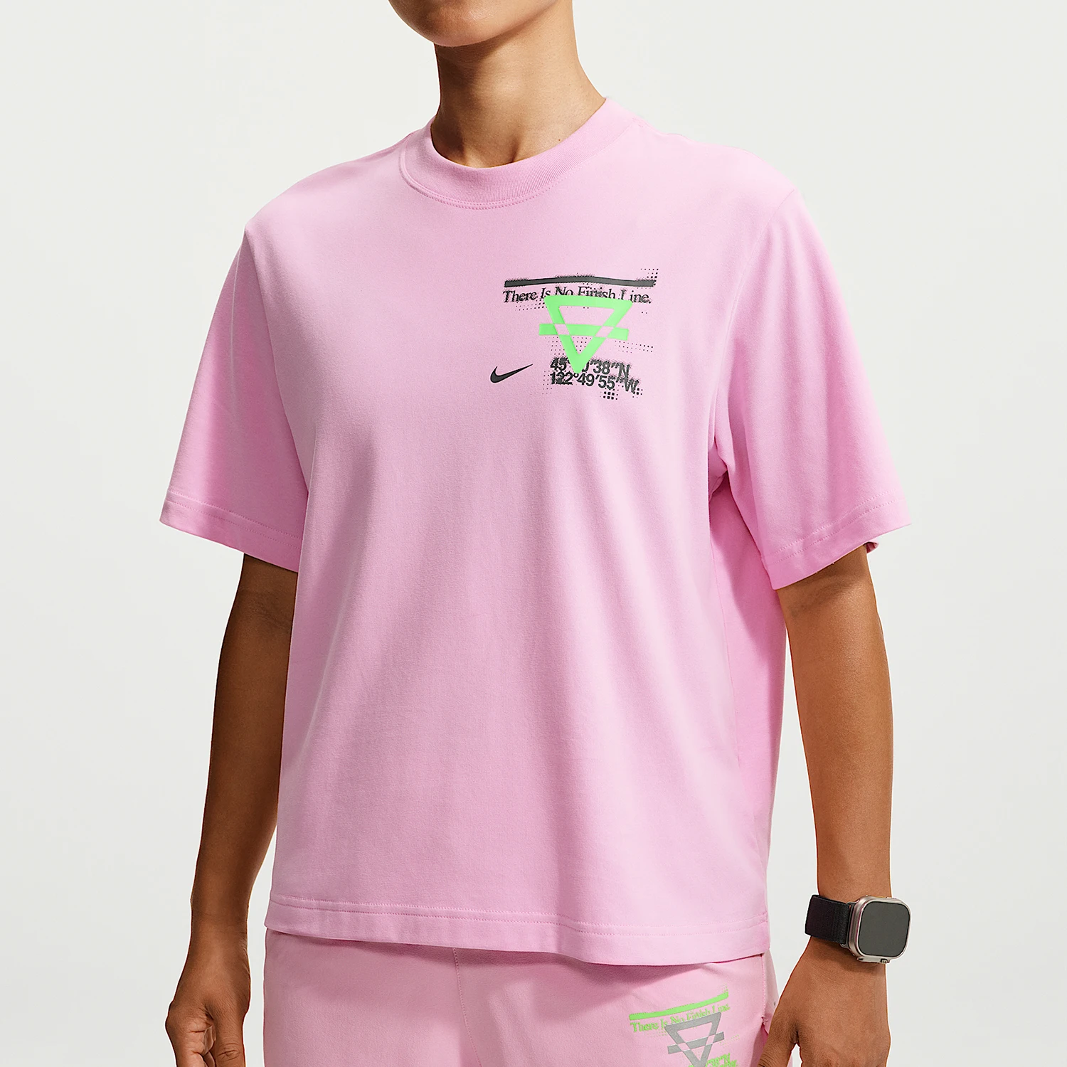 Nike genuine women's classic breathable fashionable round neck sports short sleeved T-shirt IM8894-621