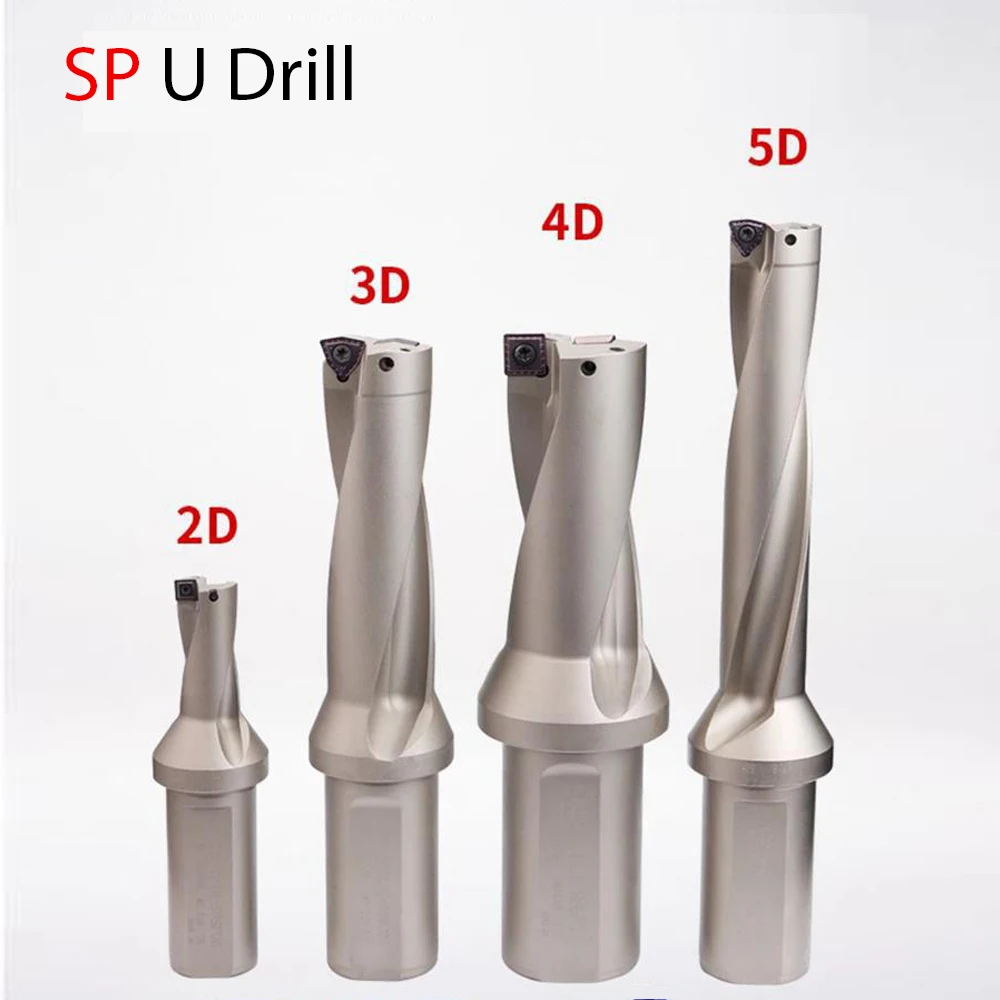 SP Series Indexable U Drill Bits 13-50mm Metal Lathe CNC Insert Tool 2D 3D 4D 5D Deep Hole Drilling Compatible With SPMG Inserts