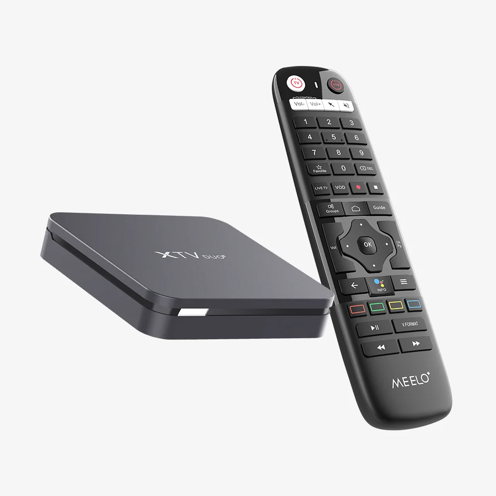 Meelo Plus 안드로이드 TV 박스 2GB 16GB Gen2 스토커 지원 BT 리모컨 XTV Duo2 미디어 플레이어