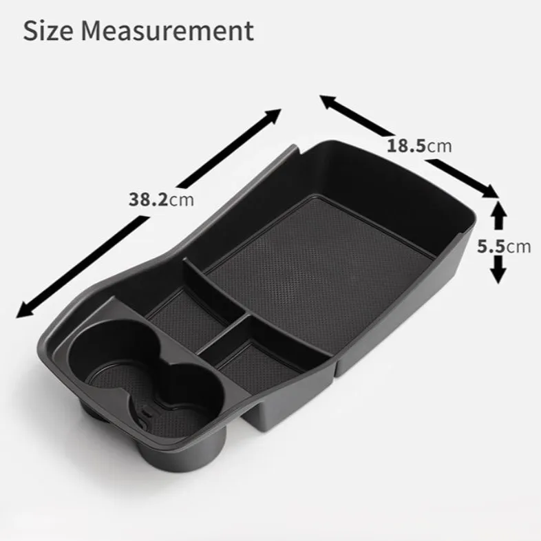 For Kia EV9 2023 Center Console Bottom Storage Compartment Easy Install Tailored Fit Clutter-Free Car Interior Organizer