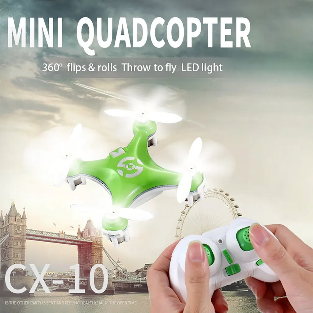 New CX-10 Mini Drone 2.4G 4CH 6 Axis LED RC Quadcopter Toy Helicopter Anti-shake Pocket Drone With LED Light Toys For Kid Toy