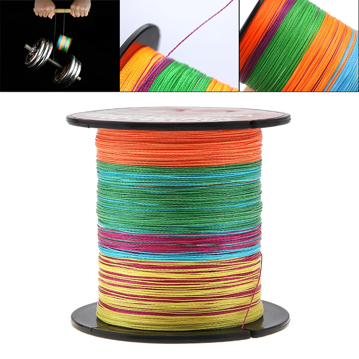 

100M Multicolor Fishing Line 22-82LB 4 Strands Weaves PE Braided Multifilament Fishing Rope Wire