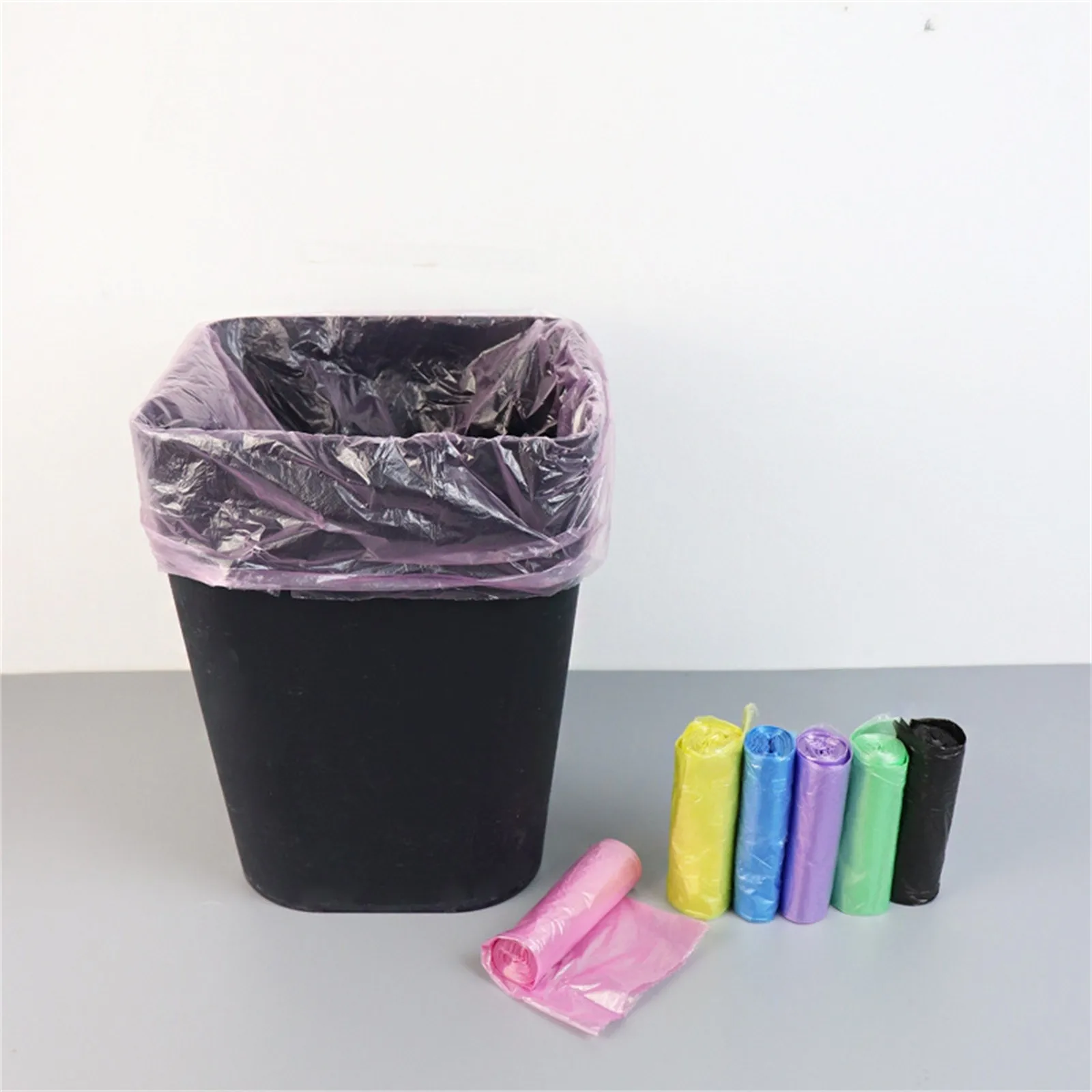 100pc Disposable Small Trash Bags Portable Pe Rubbish Bags Wastebasket Bag Garbage Bag For Office Kitchen Bedroom для кухні