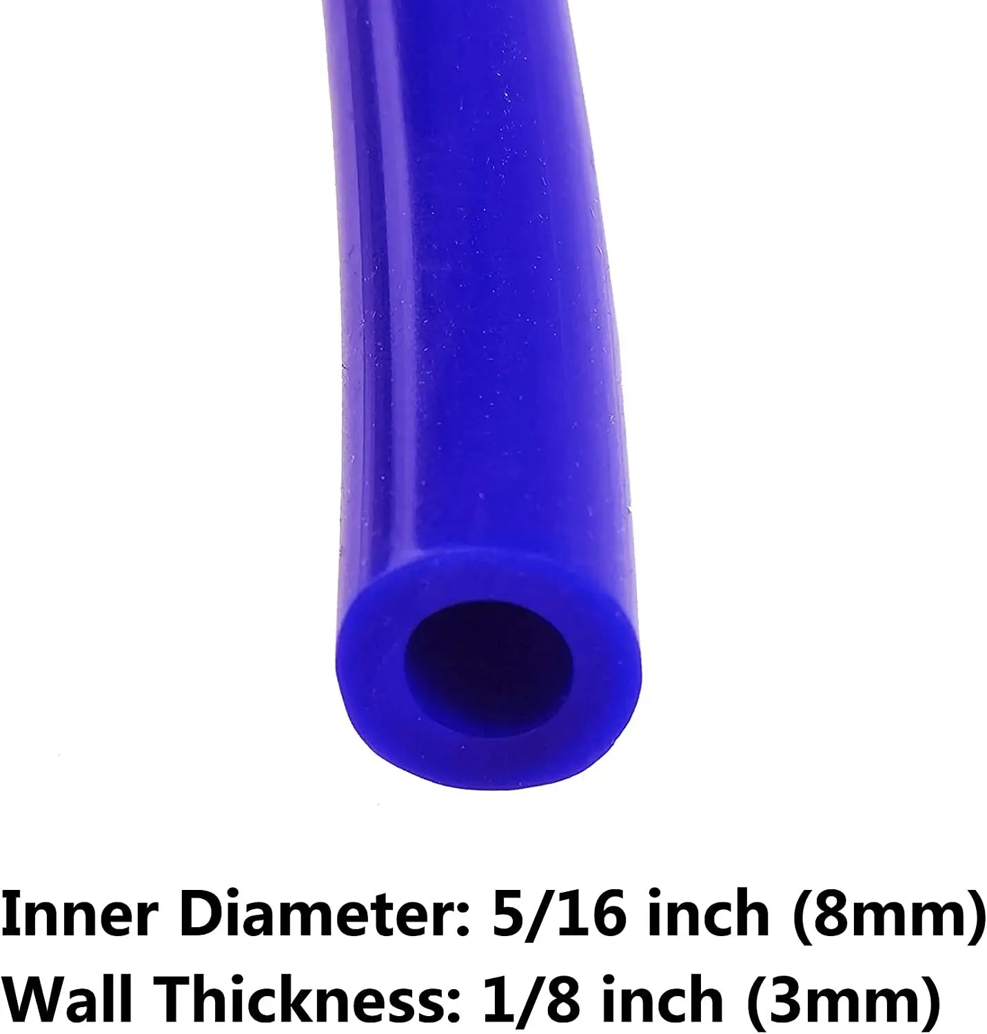 10 ฟุต ID: 5/16 " / 8 มม. ท่อสูญญากาศซิลิโคนท่อเครื่องยนต์ Cooling Pipe สีฟ้า