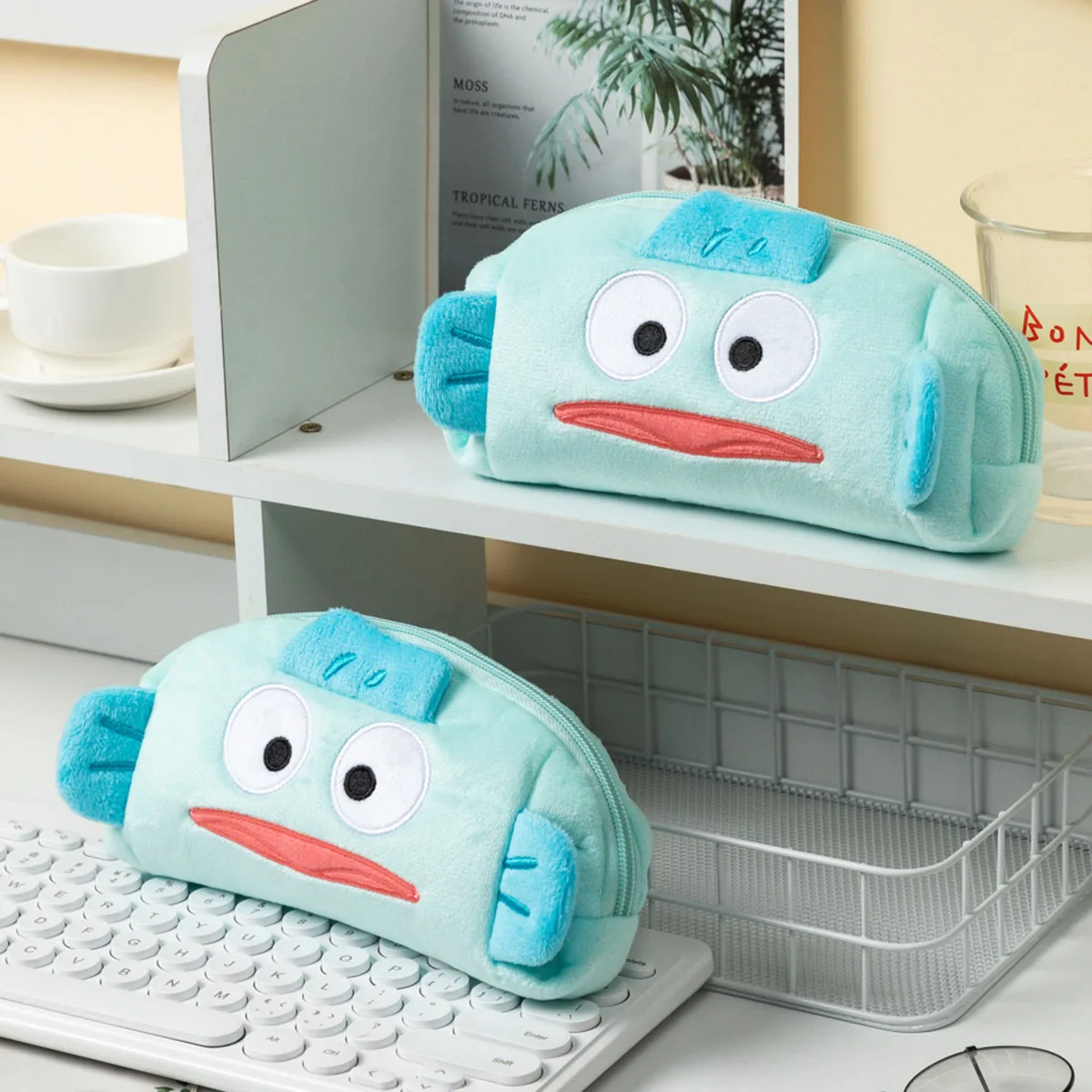Cute Cartoon Plush Pencil Case - Large Capacity School/Office Storage Bag for Stationery or Cosmetics image 6