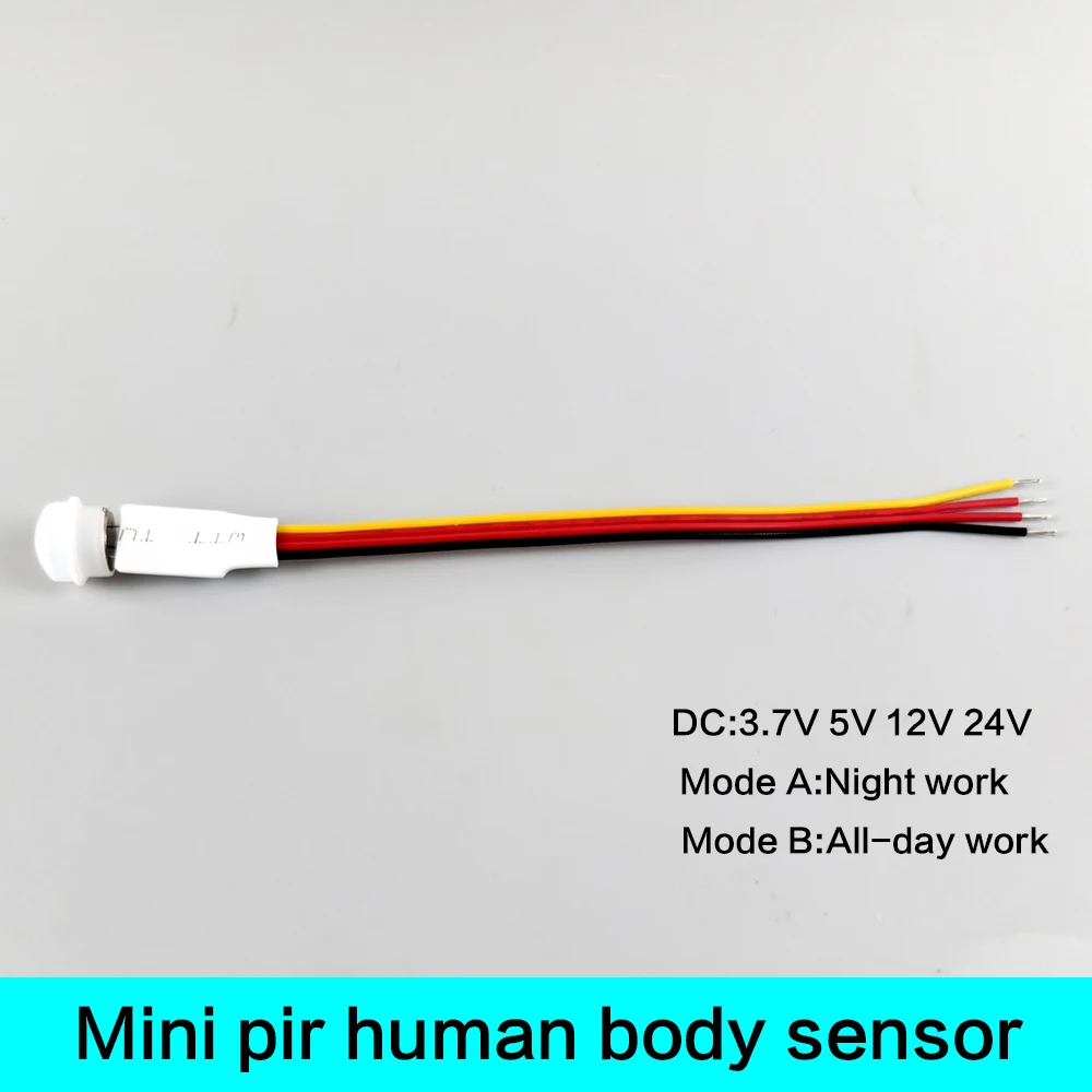 DC3.7v-24v wide voltage PIR mini human body sensor, motion sensor switch, led light strip switch, intelligent staircase sensor