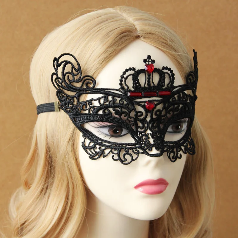 

Prom Princess Wind Lace Crown Mask Japanese Mask Dancing Accessories