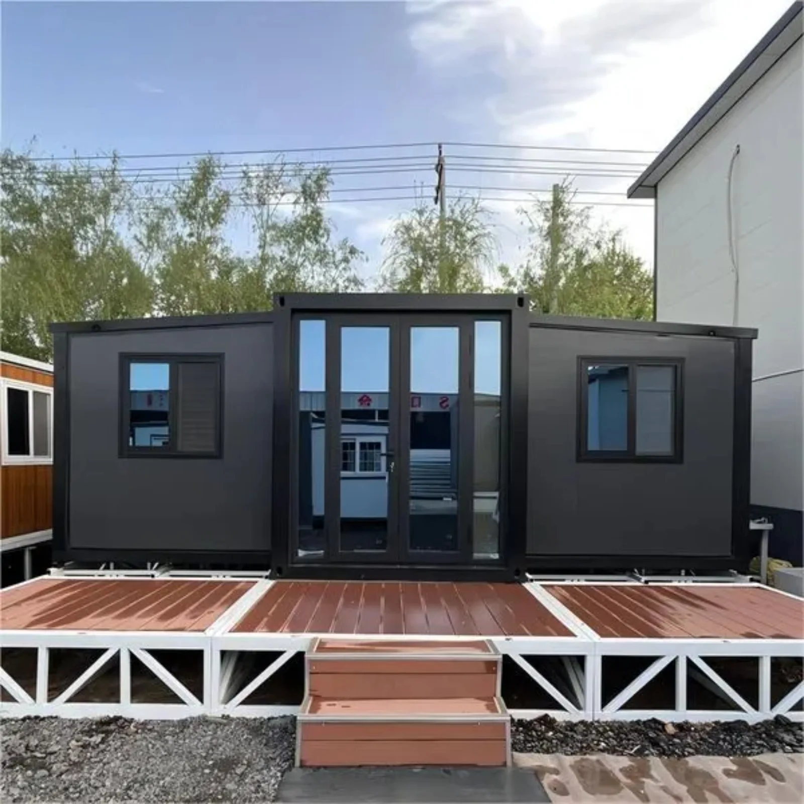 20FT Flat Pack Container House Expandable Modular Home Portable Foldable Prefabricated House Tiny Home