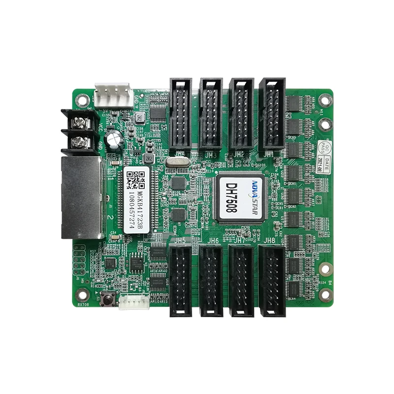 Novastar-LED Display receber cartão, DH7508-S DH7512-S DH7516-S Display Control System Card, síncrono 128x256 pixels, 8 * interface HUB75E