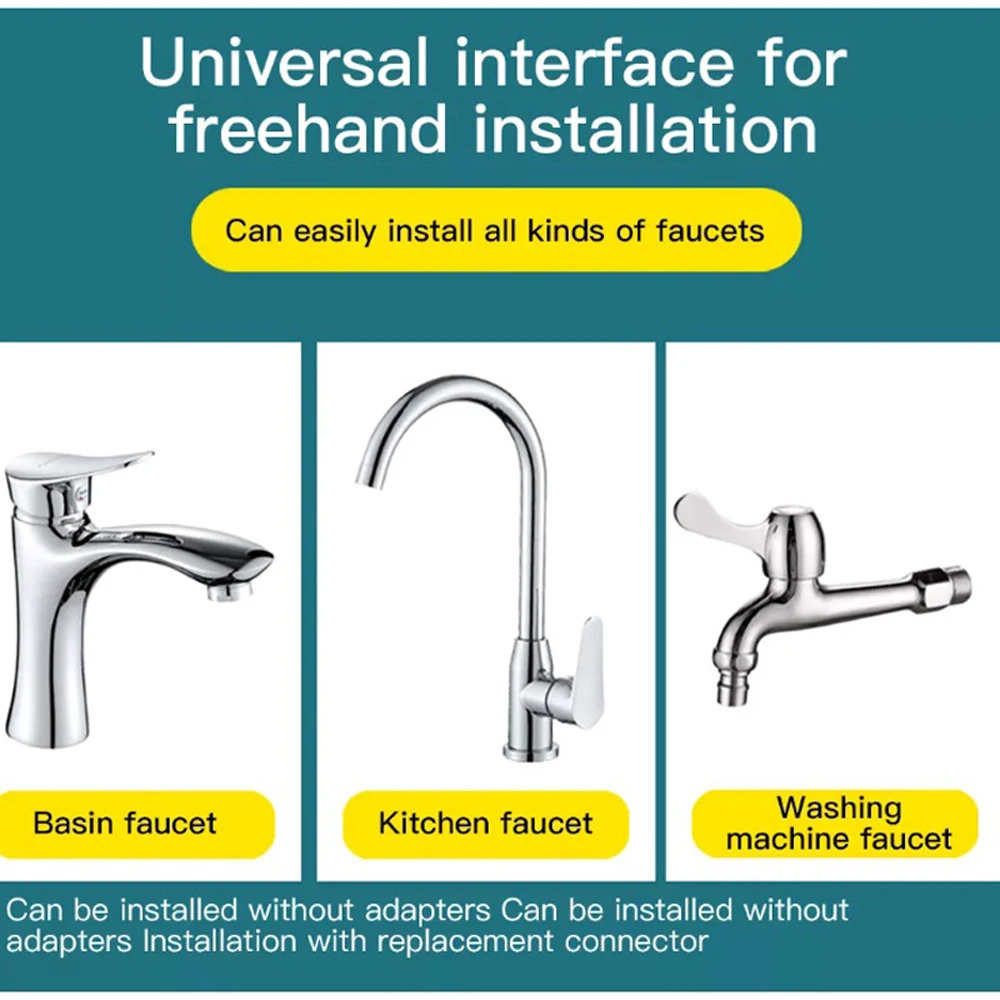 New Universal 1440° Rotation Extender Faucet Aerator Plastic Splash Filter Kitchen Washbasin Faucets Bubbler Nozzle Robotic Arm