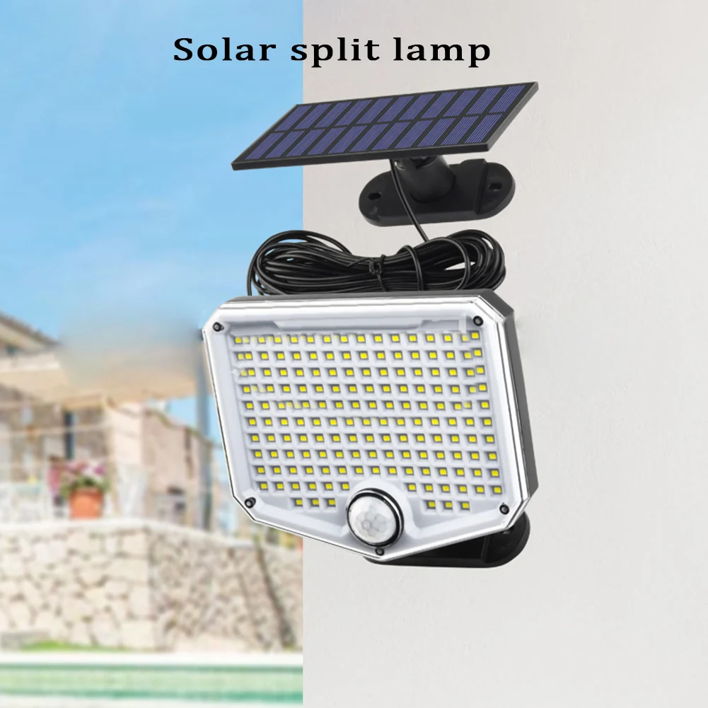 Outdoor Solar Lights With 1200mAh Battery 3 Lighting Modes IP65 Waterproof Sensitive PIR CDS Sensors Fast Charging Wall Lamp