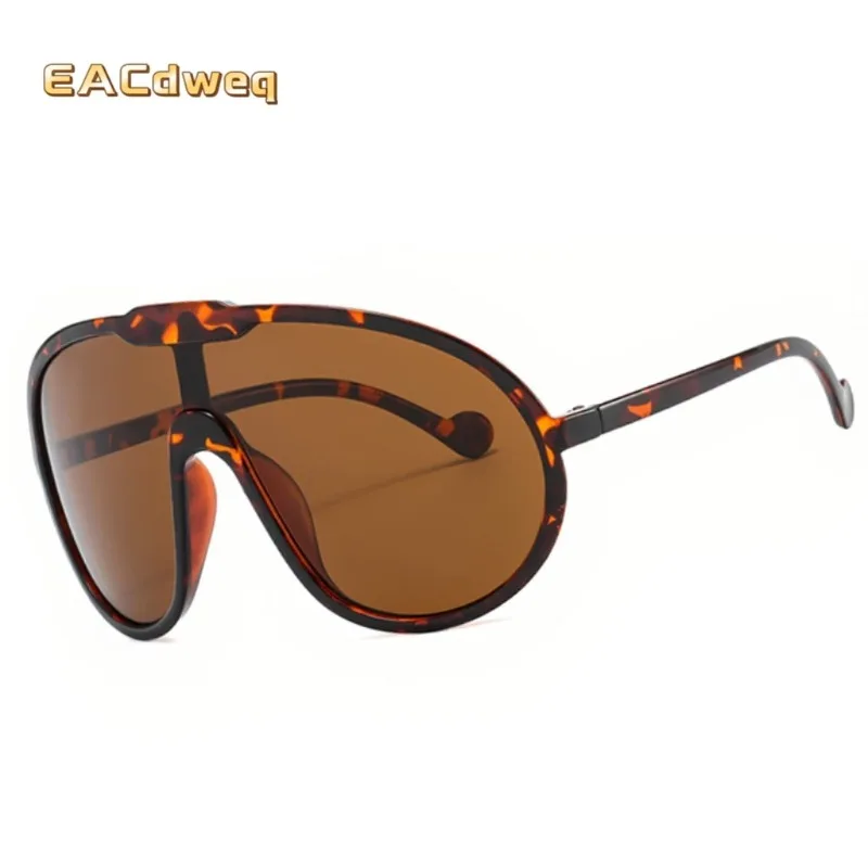 New Integrated Conjoined Sunglasses Summer Oversized HD Lens ShadesVintage Round Sun Glasses Outdoor Uv Protective Goggles