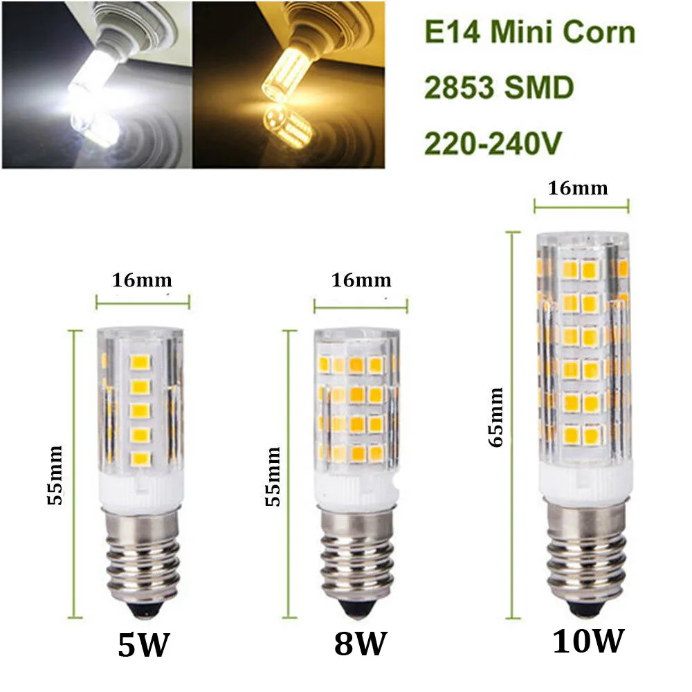 E14 E27 B22 G9 LED Corn Light Bulb 5730SMD 2835SMD Super Bright LED Lamp 3000K-6000K White Light for Home 360° Lighting AC 220V