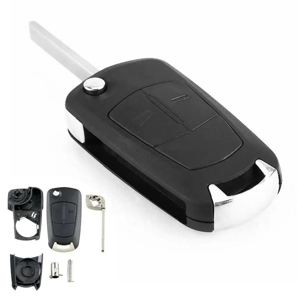 2-Button Remote Flip Key Fob Case For Opel Corsa D Zafira B Astra H Tigra 2-Keys Accessories For Vehicles