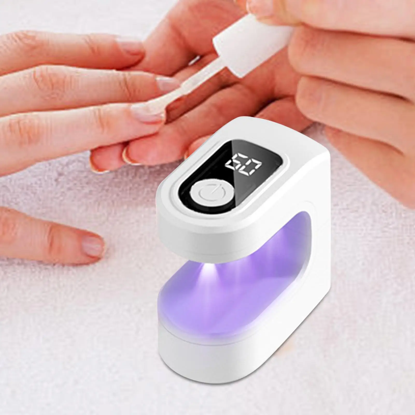 Mini luce UV per unghie in gel Essiccatore per polimerizzazione delle unghie Ricarica USB Luce per polimerizzazione delle unghie con 2 modalità di temporizzazione per manicure pedicure