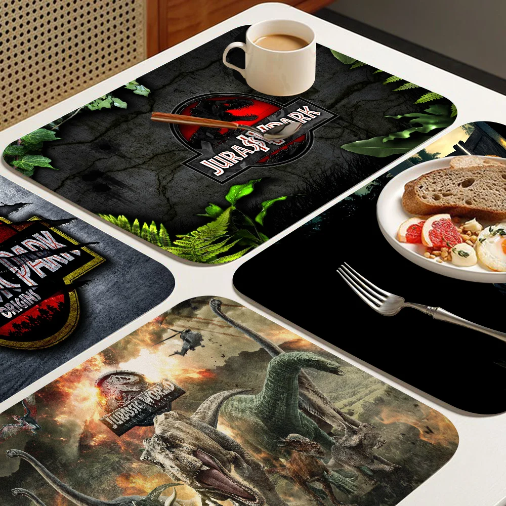 

Jurassic Park Super Absorbent Coffee Mat Dish Draining Mat Large Kitchen Drying Mat Quick Dry Bathroom Drain Pad Kitchen