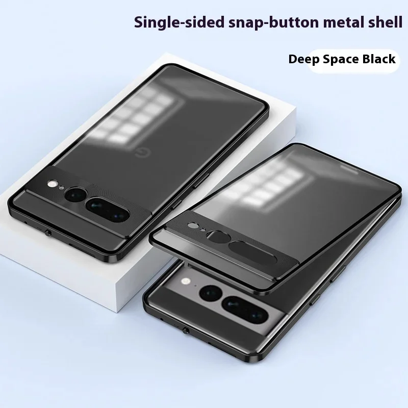 

Metal Aluminum Alloy bumper Frame Phone Case For Google Pixel 7A 7 Pro 8A 8 Pro Detachable Buckle Back Cover Protection Sleeve