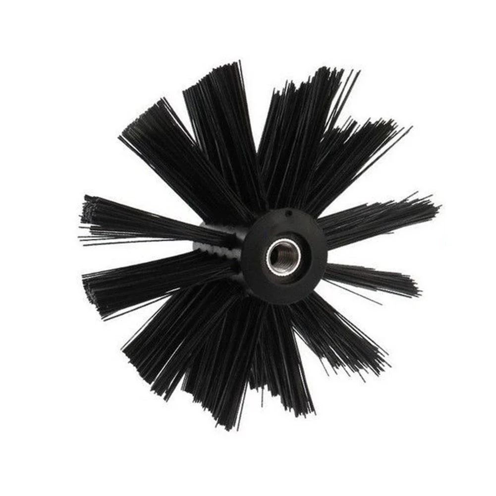 Spazzola per la pulizia dello sfiato dell'essiccatore da 100150mm rimozione della lanugine del camino con testa in setola di Nylon adatta per l'interfaccia filettata M8 del tubo del camino