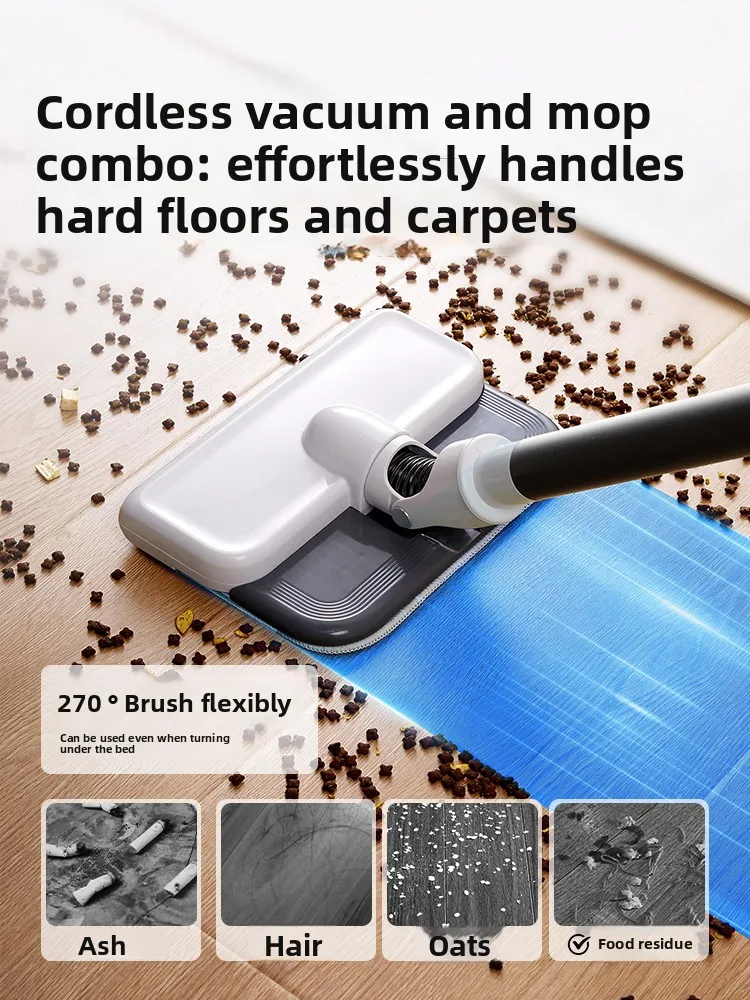 Vacuum Cleaner Household Super Suction Sweeping and Mopping Three-in-one, Small Wireless Handheld All-in-one Machine