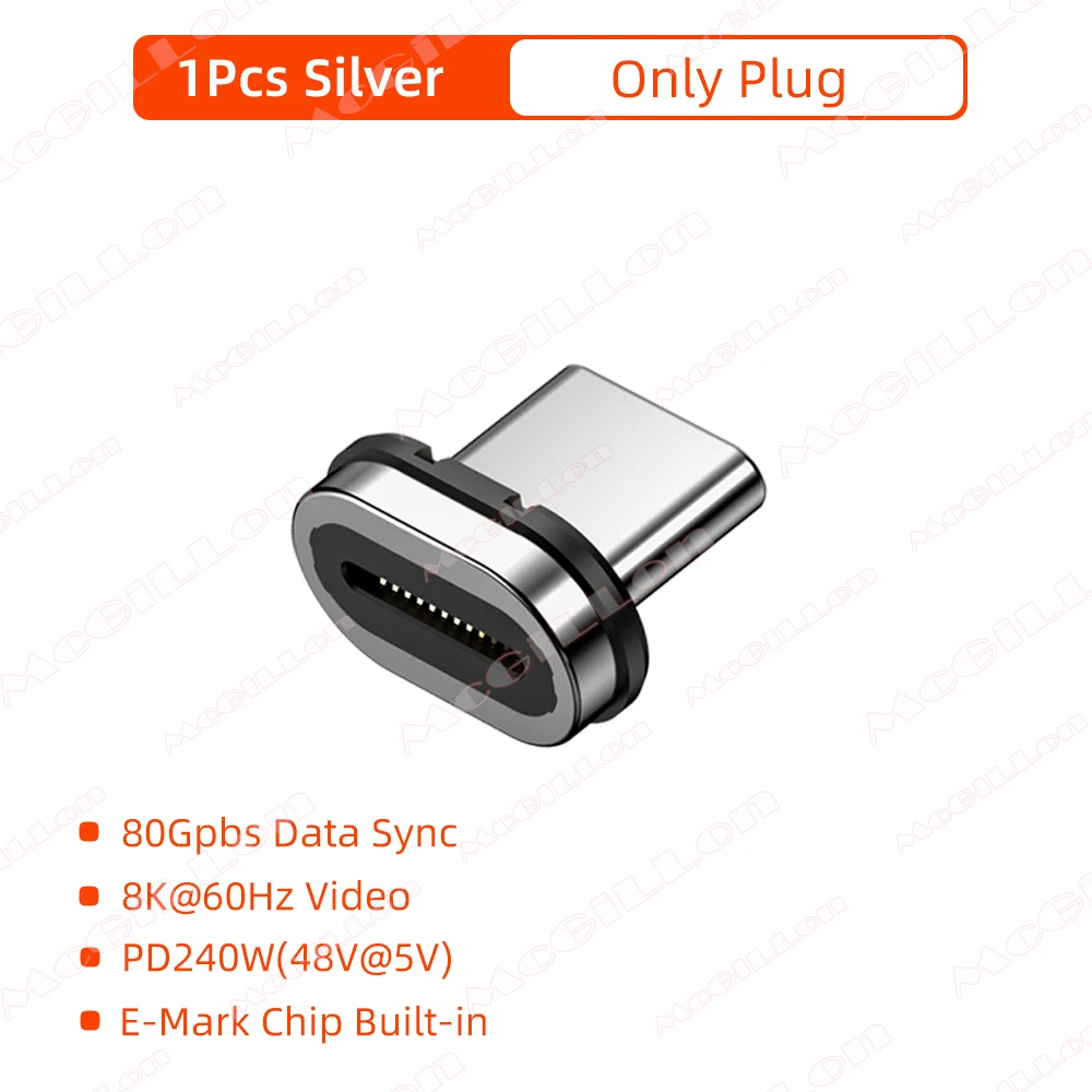 240W USB4.0 80Gbps Thunderbolt5 Magnetisches Typ-C OTG USB C zu USB-C Schnelllade-Magnetkonverterkabel 8K@60Hz USB Typ C-Adapter