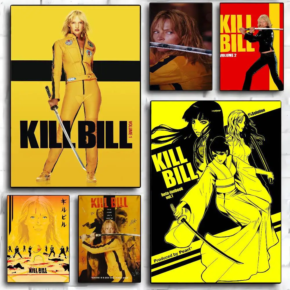 Movie K-Kill Bill Classic Vintage Posters Waterproof Paper Sticker Coffee House Bar Home Decor