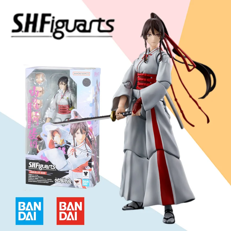 

In Stock Bandai SHF S.H.Figurats Hell's Paradise Yamada Asaemon Sagiri Anime Action Figure Finished Model Kit Toy Gift for Kids