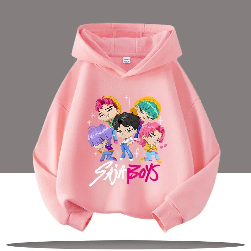 سترة هيب هوب KPop شيطان الصيادين لعام 2025 للمراهقات والأولاد على الطراز الكوري ملابس خروج بأكمام طويلة للأطفال لربيع الخريف مع قلنسوة