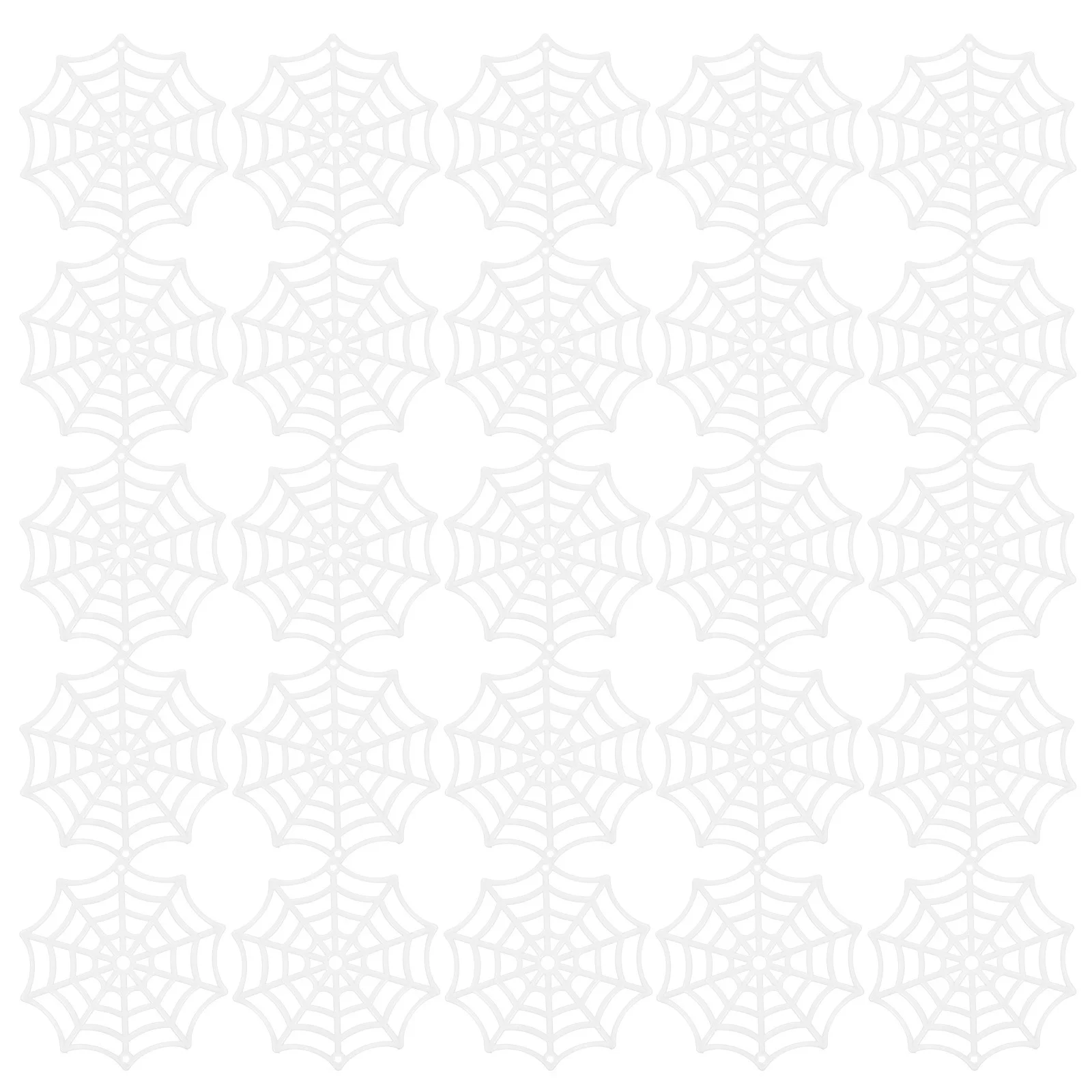 150 pezzi di ragnatela luminosa per decorazioni di Halloween, ragnatela di plastica, decorazione da appendere, oggetti di scena per feste per la scena del cortile della casa stregata