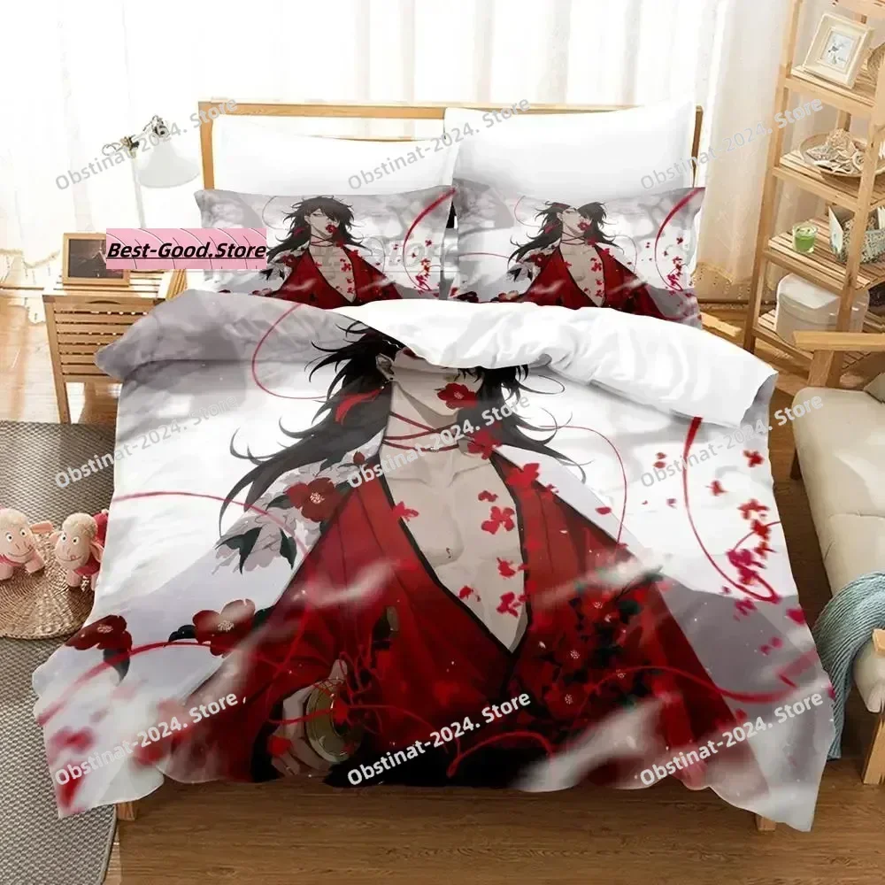 

Hololive vox Akuma Single Twin Bedding Set Printed Bed Set With Pillowcase Duvet Cover Soft Single Double Queen Super King Size