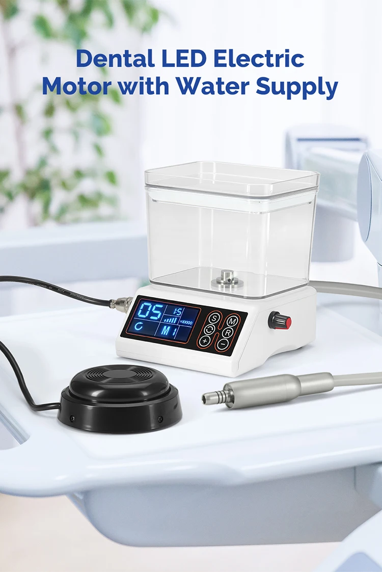 AZDENT Dental LED Bürstenloser Elektrischer Mikromotor mit Wassertank und Interner Sprühfunktion, 4 Löcher, passend für 1:1/1:5/16:1 Handstücke, Zahnarztwerkzeug – Detail 1