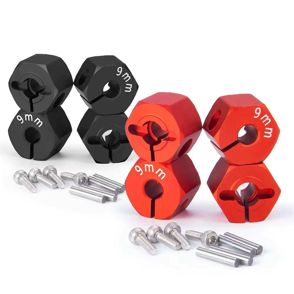 4Pcs Aluminum 8/9/10/11/12mm Thickness 12mm Wheel Hex Drive Adaptors for Axial SCX10 HSP HPI Tamiya 1/10 RC Car Model