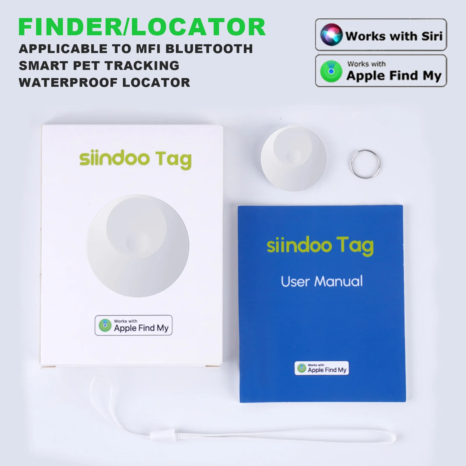 

Сертифицированный MFI локатор устройств AirTag с защитой от потери, подходит для домашних животных и детей, чтобы предотвратить потерю, глобальное позиционирование FindMy