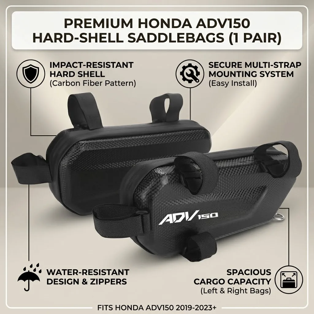 360° Waterproof Protection Hard Shell 3L Motorcycle Gear Bag With LOGO For Honda ADV150 ADV160 ADV350 ADV 150 160