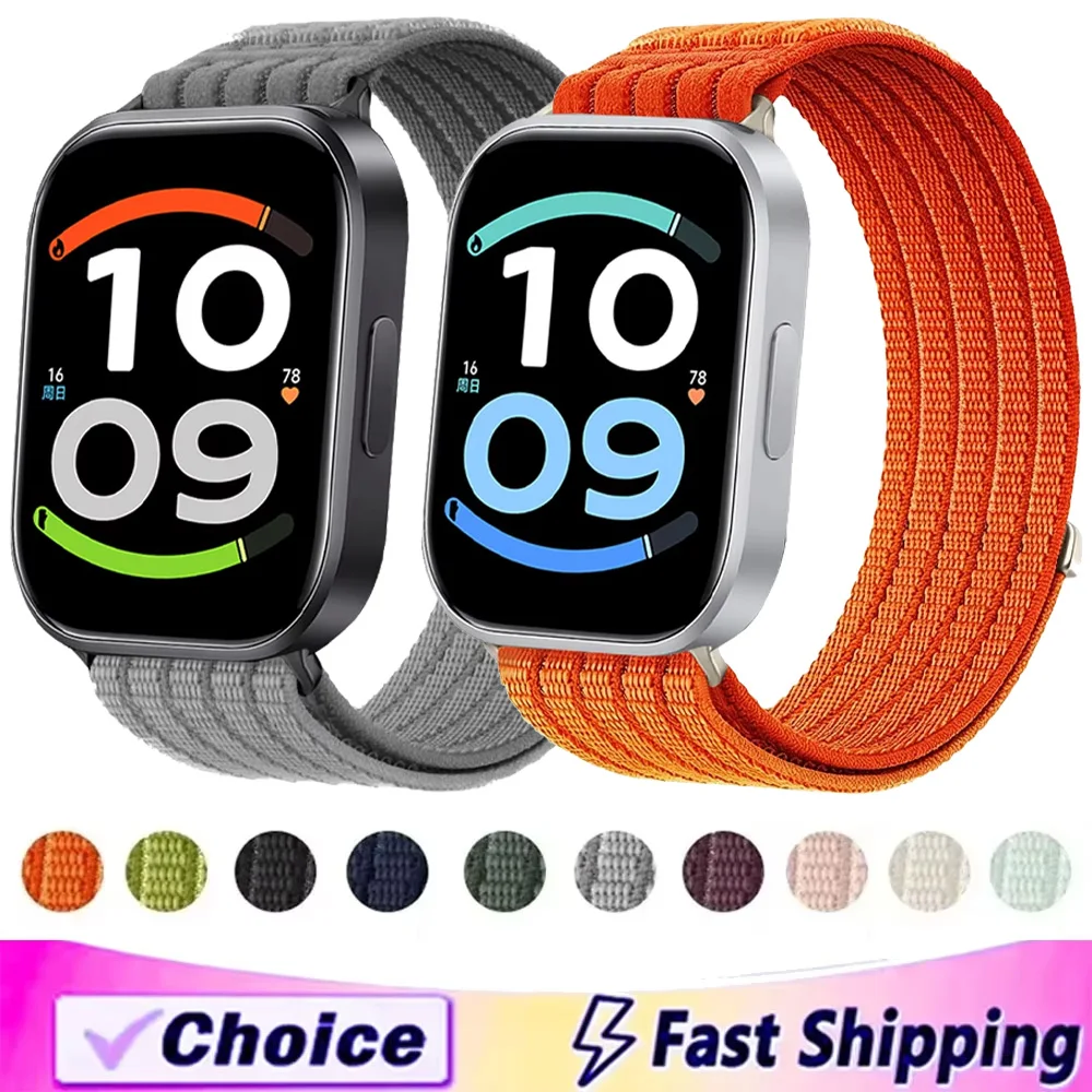 Nylon Braided Loop Strap For Redmi Watch 6 Active/Lite Watch 6/5/4 Sports Correa Bracelet Xiaomi Mi Band 10/9/8 Pro Accessories