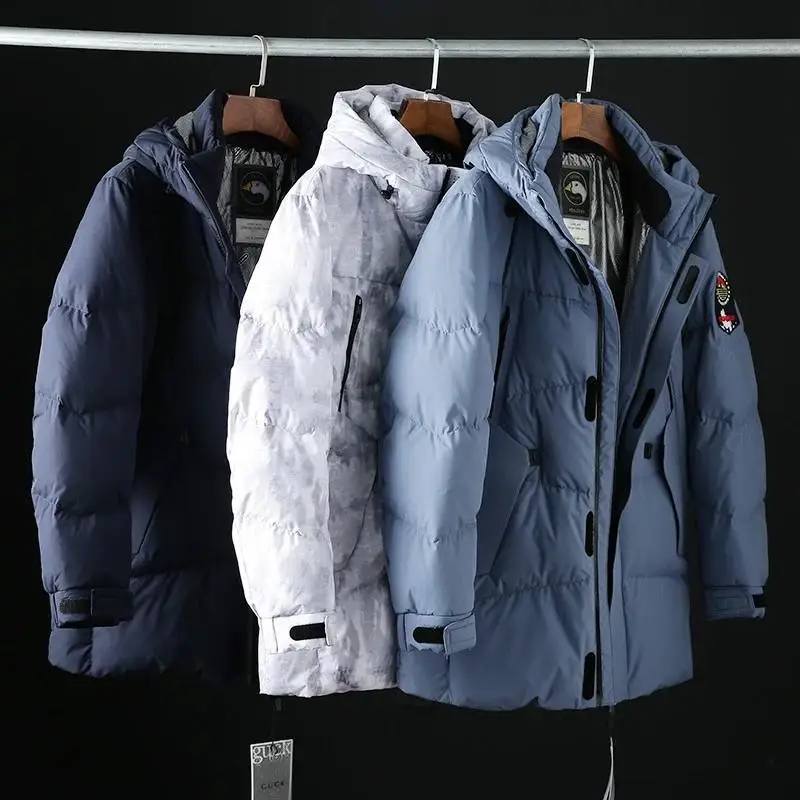 

Double Warm Men's down Jaet Goose down Winter Clothes Mid-Length Outerwear 20868 Waterproof And Anti-Stain Casual Sle