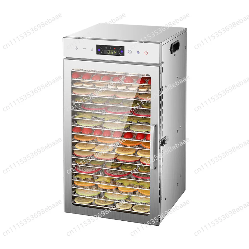 Multilayer Commercial Food Dehydrator, Adjustable Trays Dryer for Fruit Vegetable Meat Jerky, Home Use Snack Maker