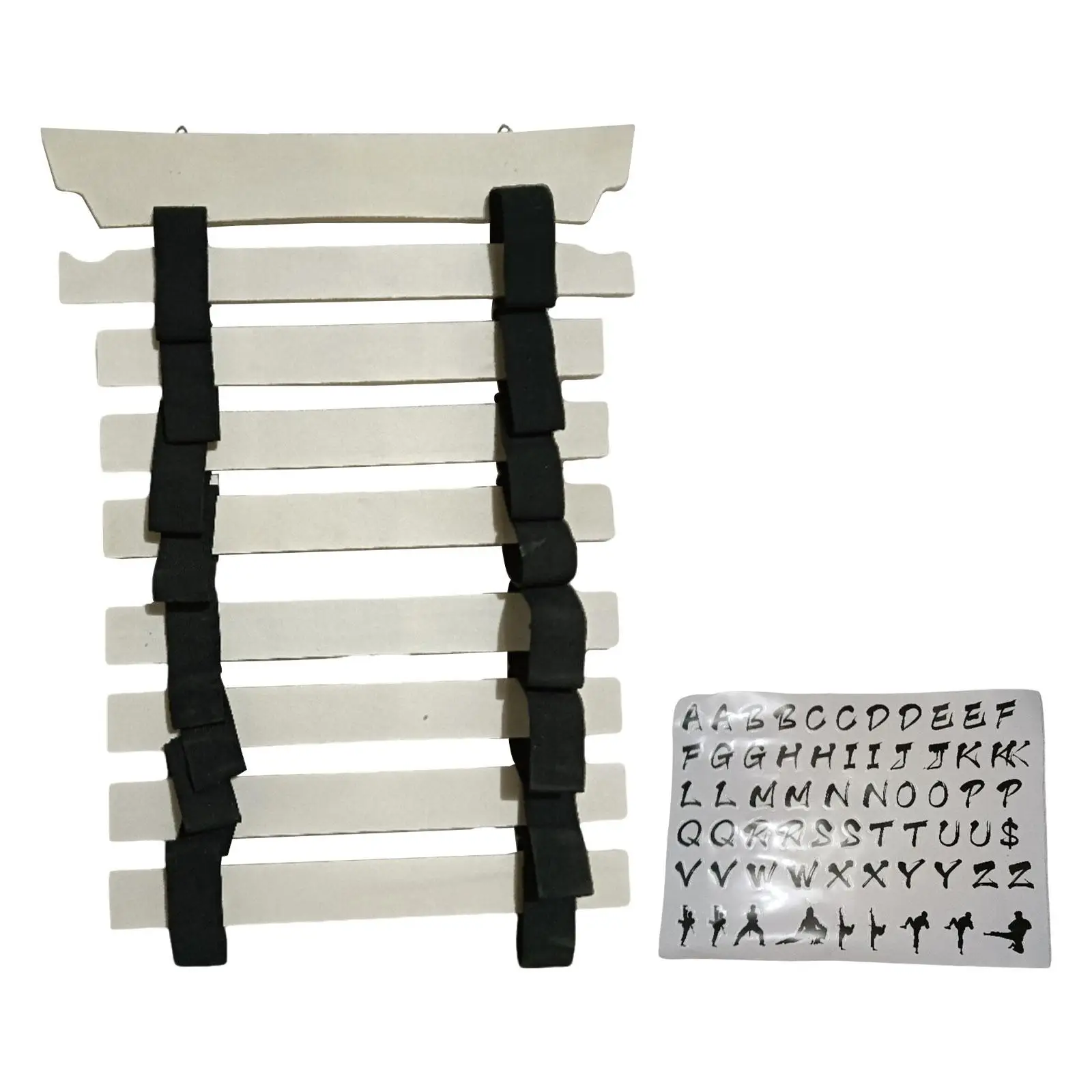 Wall-mounted Wooden Belt Stand for Boxing, Taekwondo And Muay Thai