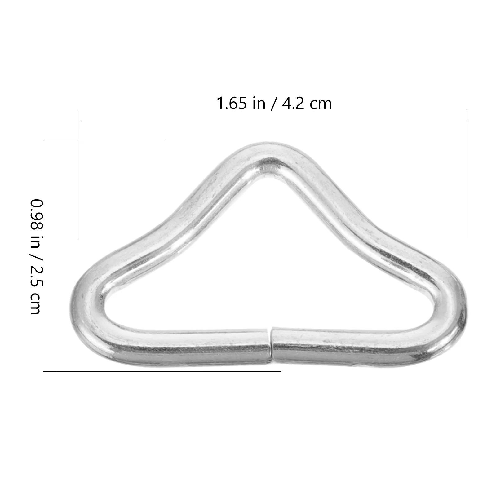 40 PCS Trampoline Triangle Ring Belt V-Ring for Strap Steel Rings Galvanized Wire Metal Child Connector Jumping Bed