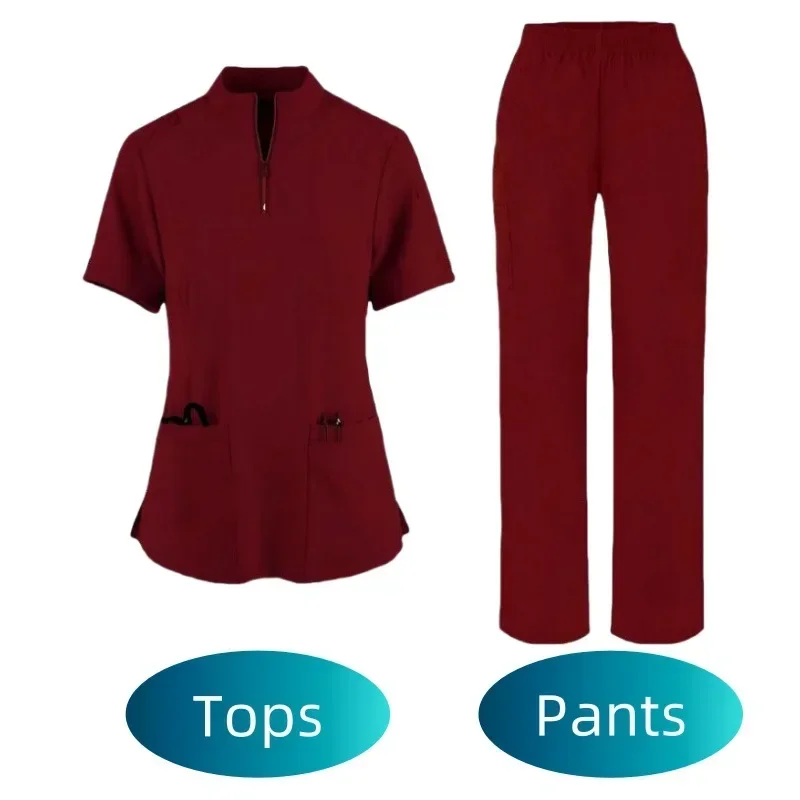 ممرضة العمل موحدة مستشفى التجميل الحيوانات الأليفة جراحة الأسنان غرفة غسل اليد الملابس مجموعة Enfermería الدعك الزي الطبي النساء