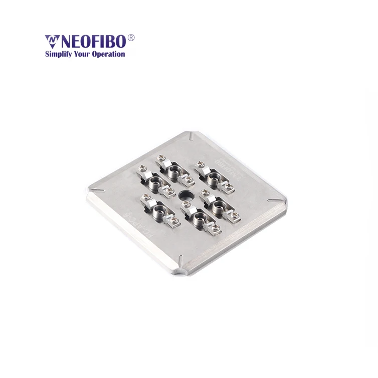 FC APC Metal Fibre Optic Polish Disc Custom Patch Cord Holder Plate Fiber Optic Foursquare Pressure Polishing Fixture