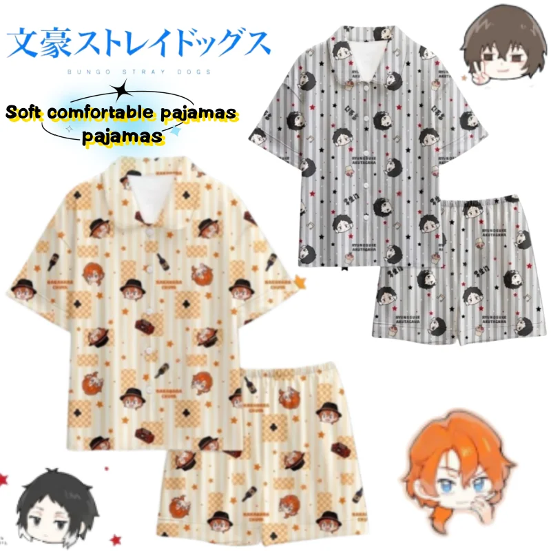

Bungo Stray Dogs Nakajima Atsushi Nakahara Chuuya dazai osamu kawaii two-dimensional pajamas couple summer soft comfortable set