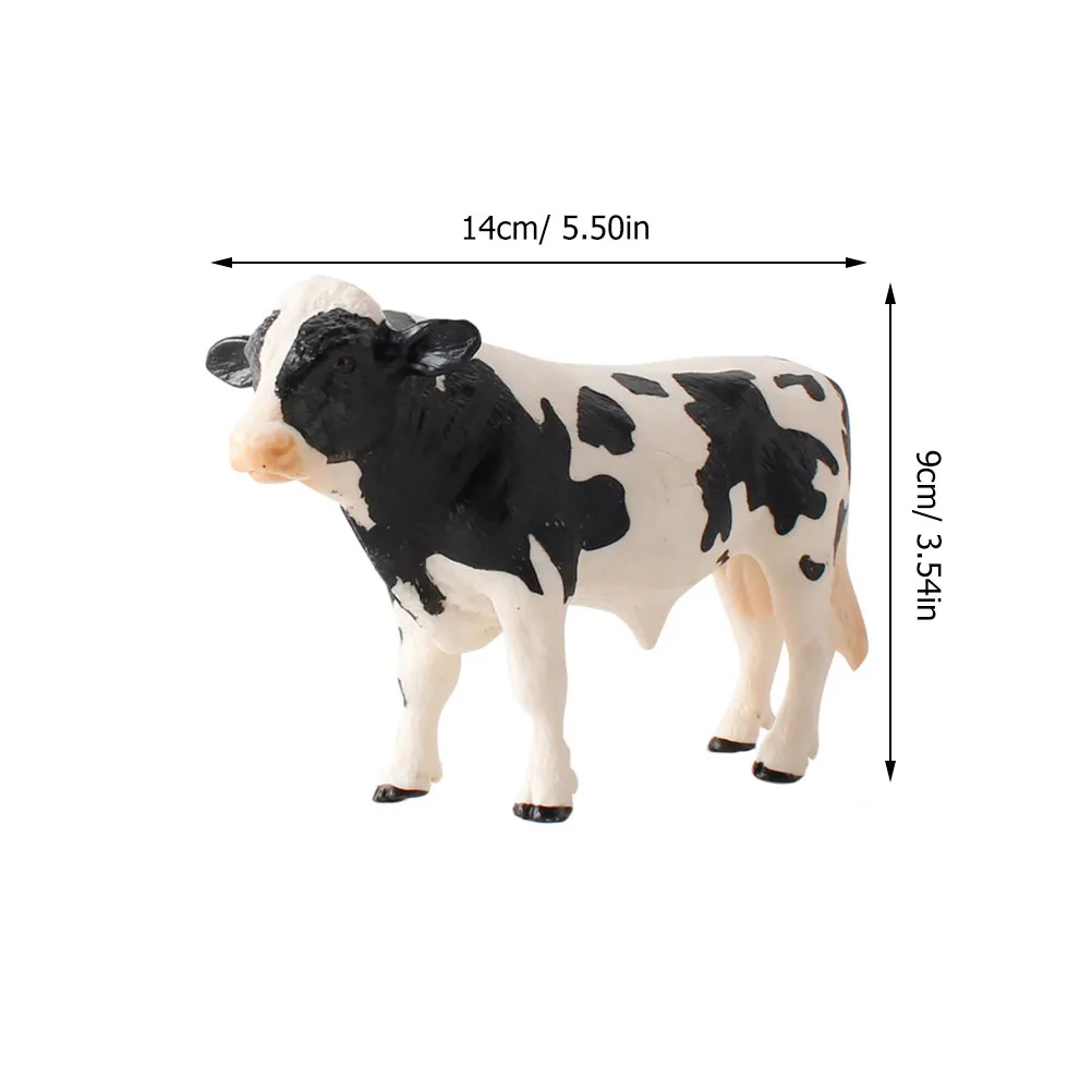 1Set Cow Adornments Simulated Pasture Black Brown Hilarious Garden Decoration Family Fun Children's Room Gift Cow Adornment