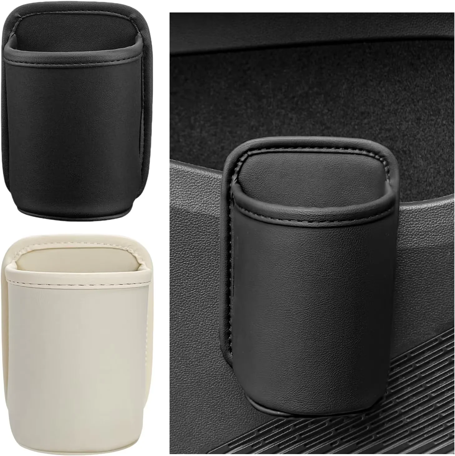 Tablet Accessories For Car - ที่วางแก้วน้ำในรถยนต์ ที่เก็บของหนังสำหรับรถยนต์ ที่วางแก้วน้ำสำหรับเบาะหลังรถยนต์ อุปกรณ์จัดระเบียบสำหรับตกแต่งภายในรถยนต์