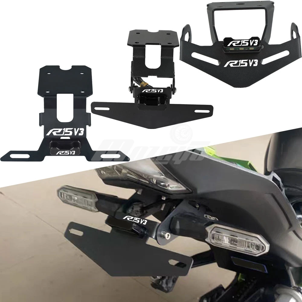 

License Plate Holder Bracket Frame Tail Tidy Eliminator For YAMAHA YZF R15 V3 R15V3 2017 2018 2019 2020 2021 2022 2023 2024 2025